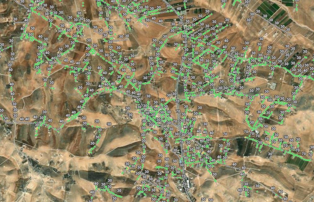 Pole-level GIS map, rural