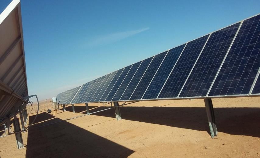 Solar array in the desert