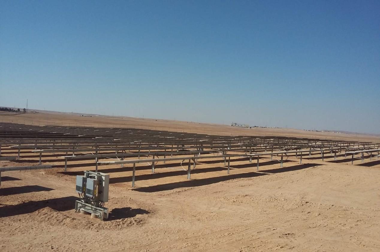 Solar field with combiner box